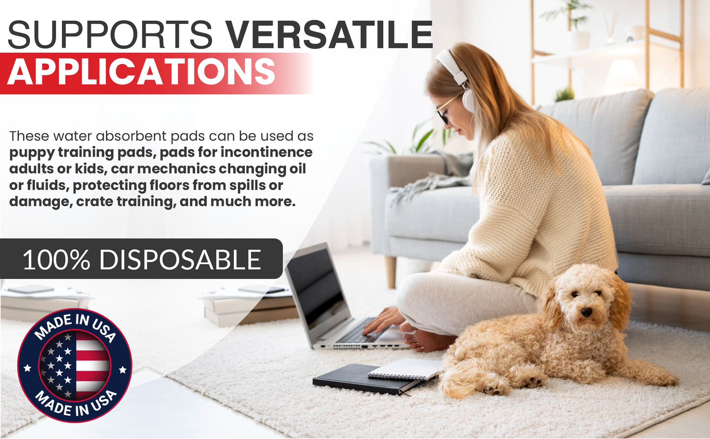 Absorbease XXL Puppy Potty Pads | Puppy Training Pet Pads MAX Absorption