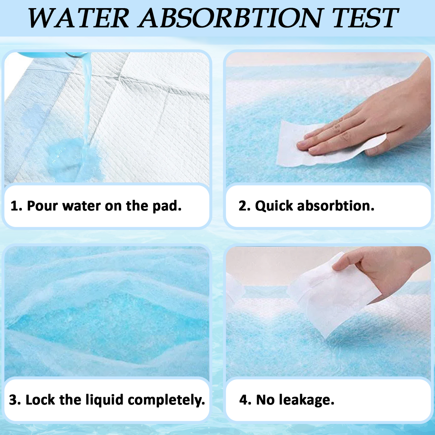 Wave HEAVY Absorbency Large 23"x36" Disposable Incontinence Underpads -Best Hospital Underpads - Bed Pads & Pee Pads Protection - Quilted Fluff and Polymer Core - Made in The USA