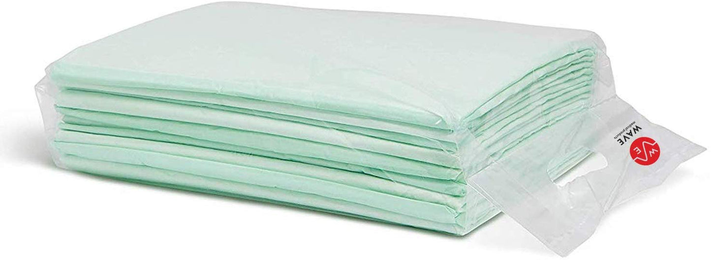 Wave ULTRA Absorbency Quilted Disposable Incontinence Underpads - 36"x36" EXTRA LARGE XL Bed Pads for Adults, Elderly, Pets, Pet Training - Extra Large Bed and Floor Liner Protection